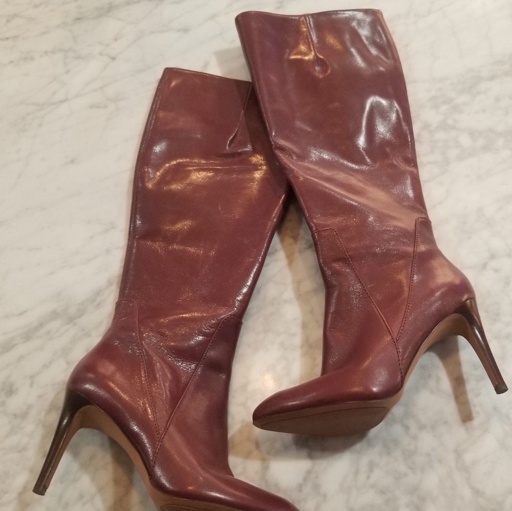 Nine west knee high boots in purple mauve